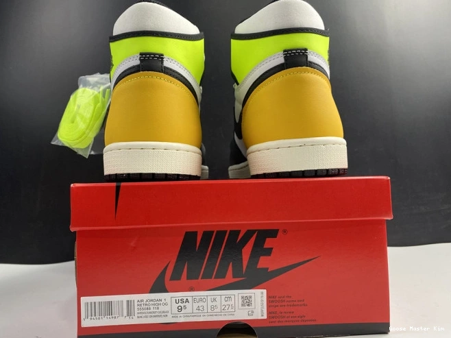 OG AIR HIGH JORDAN GOLD' RETRO 555088-118 'VOLT 1 0719